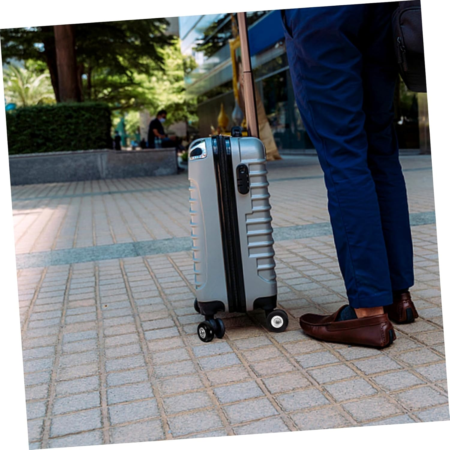 JECOMPRIS Mute Suitcase Wheels Luggage Caster Wheels Rubber Swivel for Suitcase Repair Kits Luggage Trolley image number 4