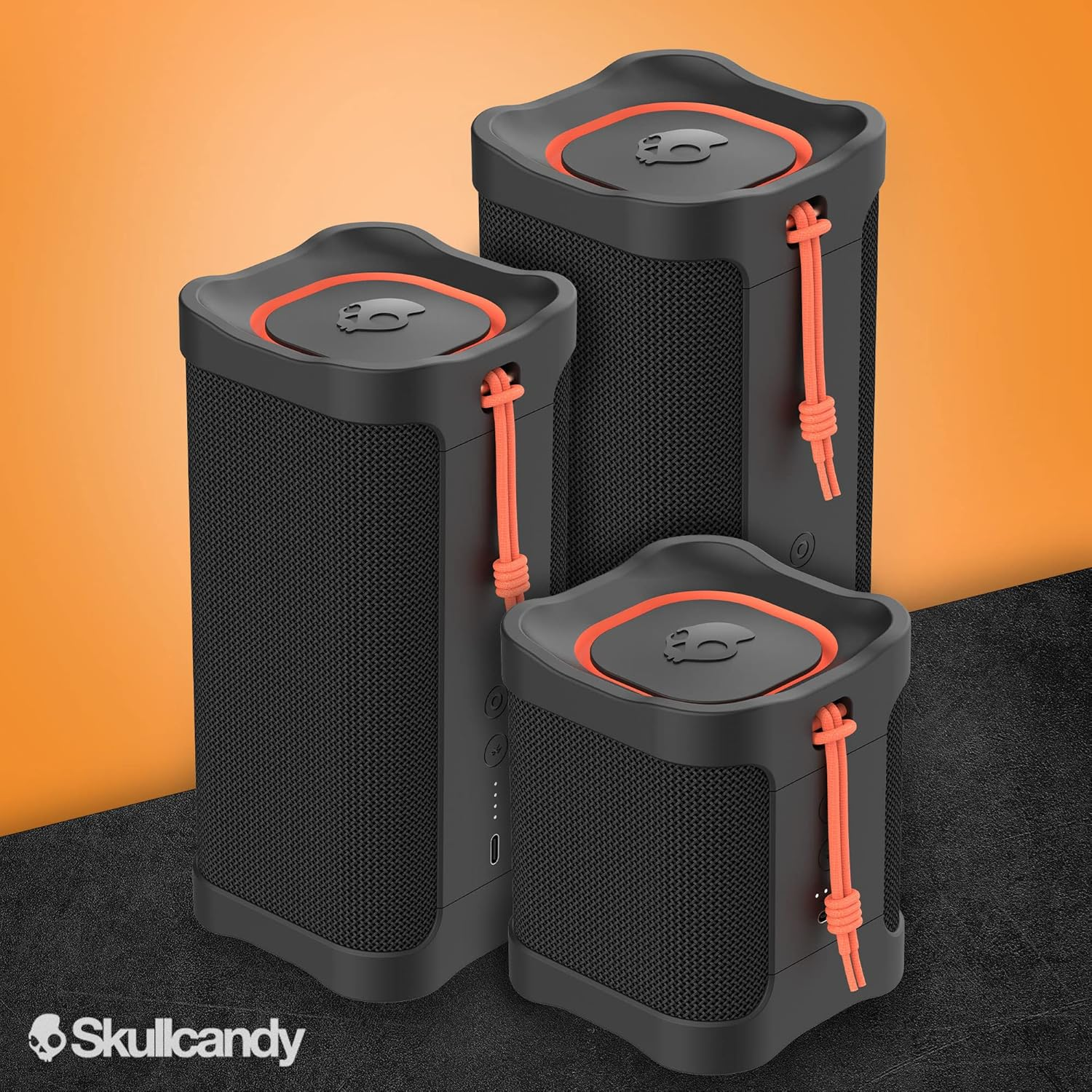 Skullcandy Terrain XL Wireless Bluetooth Speaker - IPX7 Waterproof Portable Speaker with Dual Custom Passive Radiators, 18 Hour Battery, Nylon Wrist Wrap, & True Wireless Stereo image number 6