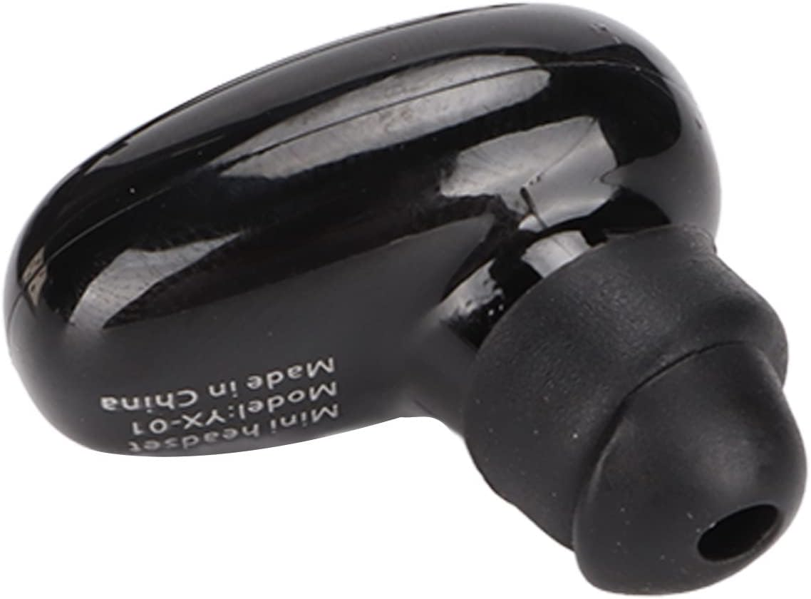 Lazmin112 YX01 Single Bluetooth Earbuds, Wireless In-Ear Headphones with Noise Reduction Microphone, Portable, Comfortable Fit, USB Charging, Black image number 3