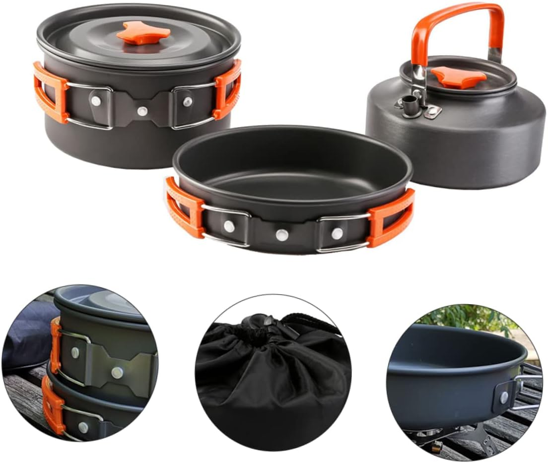 Camping Pot Outdoor Aluminum Alloy Cookware Person Camping Cookware Pan and Pot for Hiking And image number 2