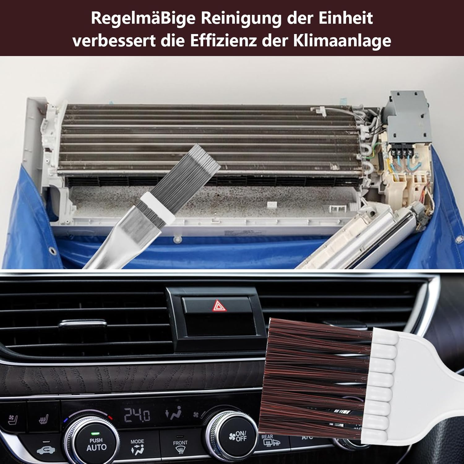 Pack of 4 Lamellar Comb Dryer, Condenser Comb Dryer, Condenser Cleaning Comb, Air Conditioning Slat Condes Cleaner Combs Heat Exchanger Cleaning Set for Heat Pump Dryer Cleaner Tool image number 1