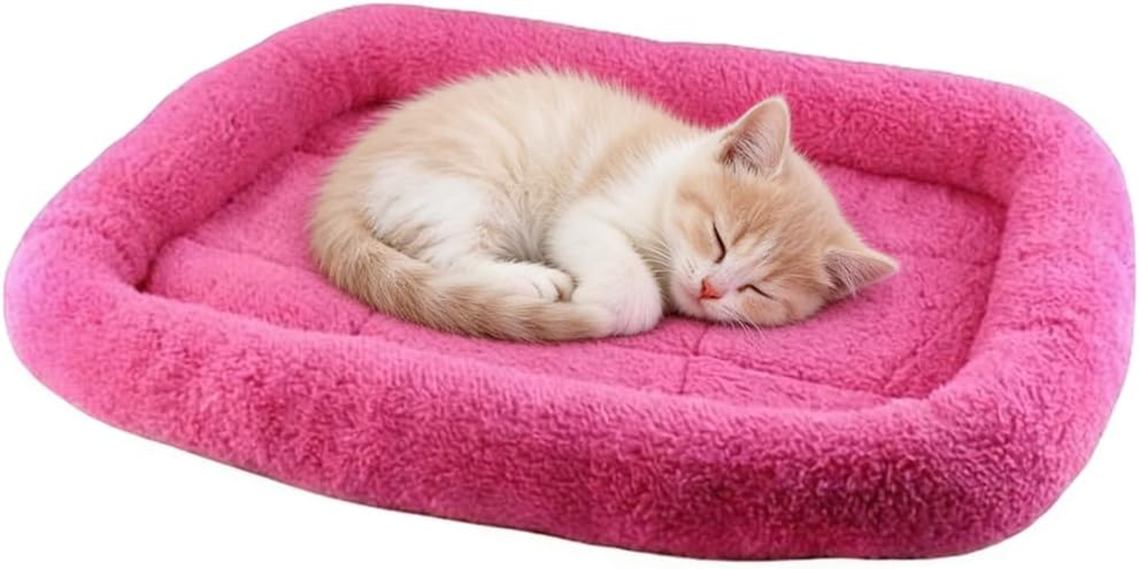 Azullanse 40 X 27 Cm Cat Bed, Dog Bed, Soft and Machine Washable, Non-Slip Base, Fits in Cages and Transport Boxes, for Small Dogs and Cats (Pink) image number 1