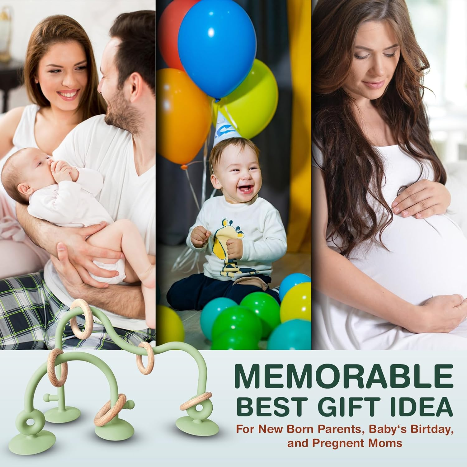 Sensory Highchair Suction Toy for Infant Toddlers 6 12 18 Months, Food Grade Silicone Montessori Educational Cognitive Development Parent-Child Baby Bath Toy | Bpa-Free | Food-Grade | Dishwasher Safe image number 3