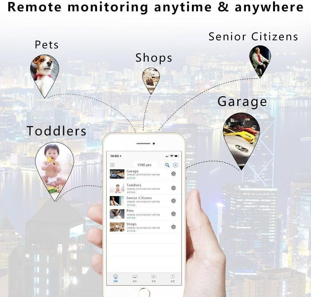 Mini Wifi Camera Wireless Hidden Cameras, HD1080P Night Vision, Nanny Cams Wireless with Cell Phone App and Sound, Suitable for Outdoor, Indoor, Pet Camera. image number 5