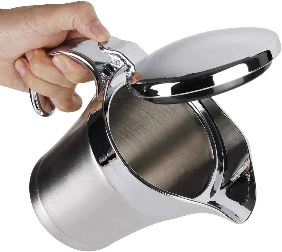 Stainless Steel Double Insulated Gravy Boat with Hinged Lid (16 OZ / 450ML) image number 6