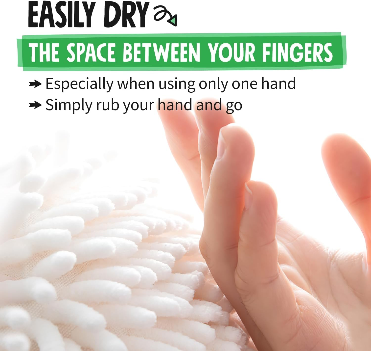 Sophie & Panda Fuzzy Ball Towel Sets of 2 White and Gray - Dry Your Hand Instantly Conveniently with This Creative Bath Towel Set Decorative Towels for Bathroom Pack of 2 image number 4