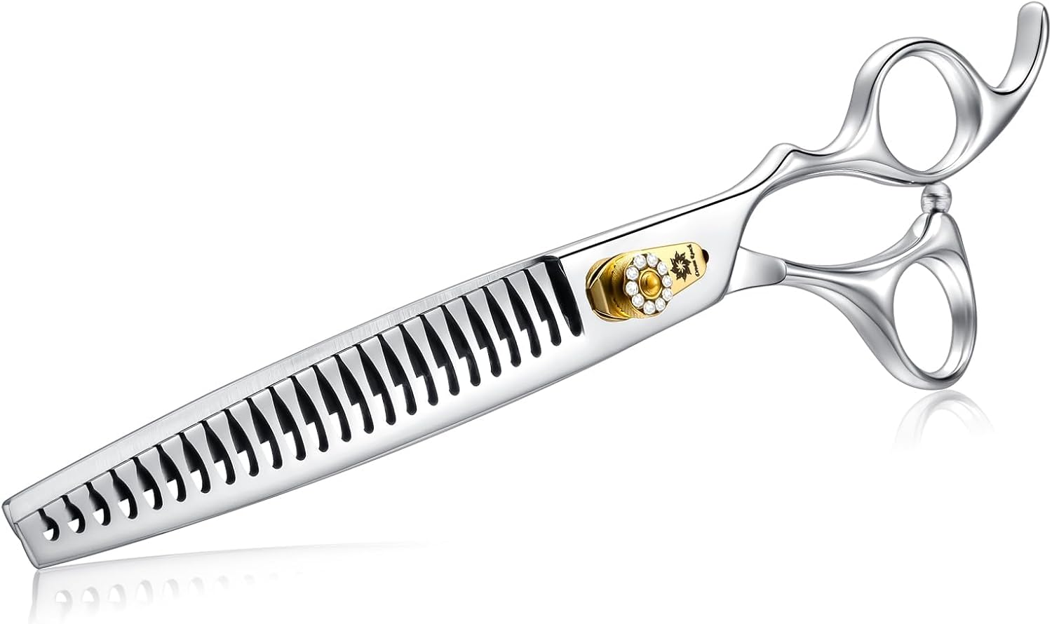 Dream Reach Thinning Scissors 8 Inch Dog Scissors with Ergonomic Handle, 440C Stainless Steel Fur Scissors, 75% Thinning Rate, Professional Dog Hair Scissors with Adjustable Screw 25 Teeth image number 5