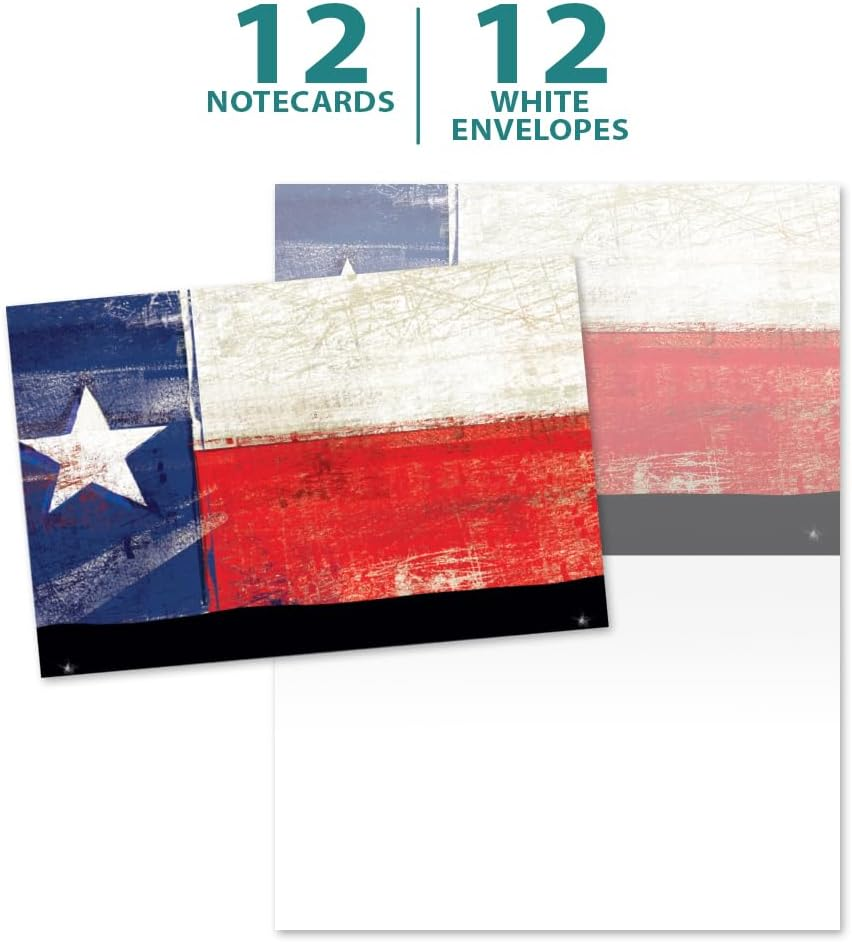 Tree-Free Greetings Econotes 12 Count Texas Flag All Occasion Notecard Set with Envelopes, 4 X 6 Inches (FS56284) image number 1