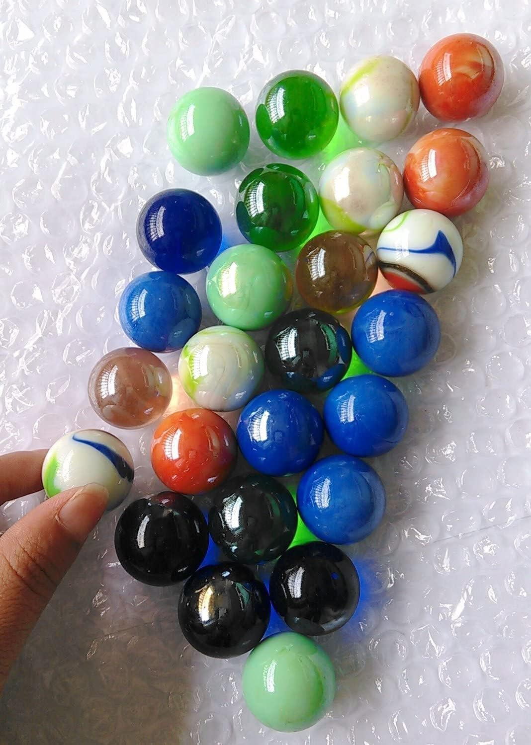 Qich&reg; 12Pieces Assorted Color 1" Shooter Marbles image number 2