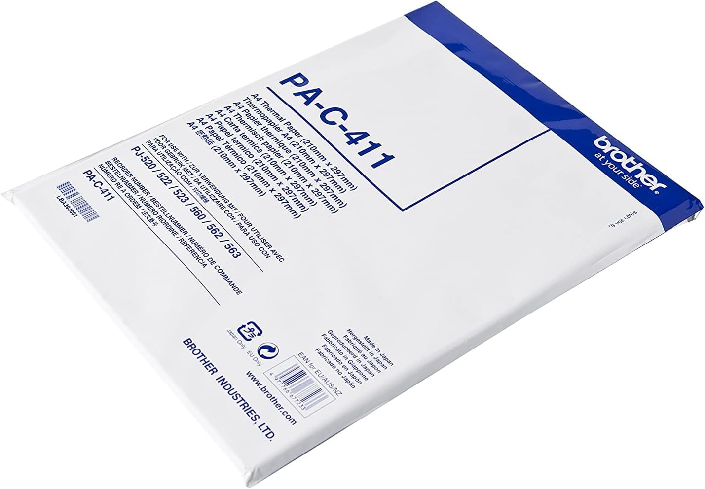 Brother Pocket Jet A4 Thermal Paper 100 Sheets image number 1