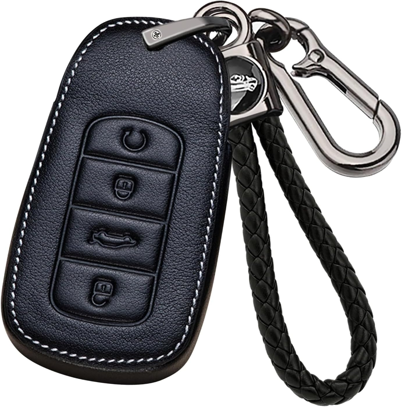 Ontto Leather Car Key Fob Cover Fit for Chery Jaecoo J7 J8 Omoda 5 E5 C5 C9 Tiggo 7 8 Pro Arrizo 8 6 Pro 5 plus Key Case Holder Shell Key Chain Keyring Protector Car Styling Accessories