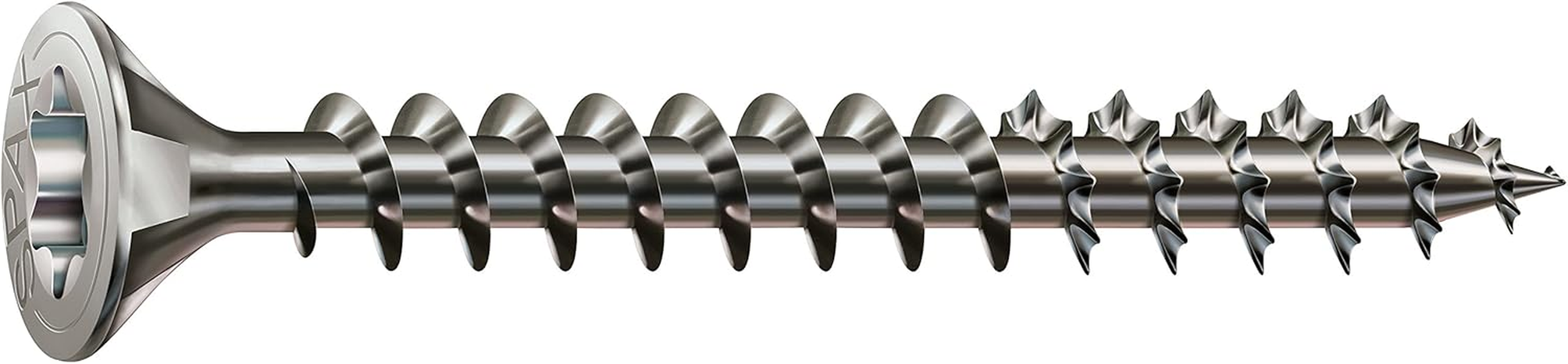 SPAX T-Star plus 1197000500803 All-Purpose Screw Stainless Steel A2 5.0 X 80 Mm Countersunk Head Fully Threaded 4CUT Pack of 100 image number 5