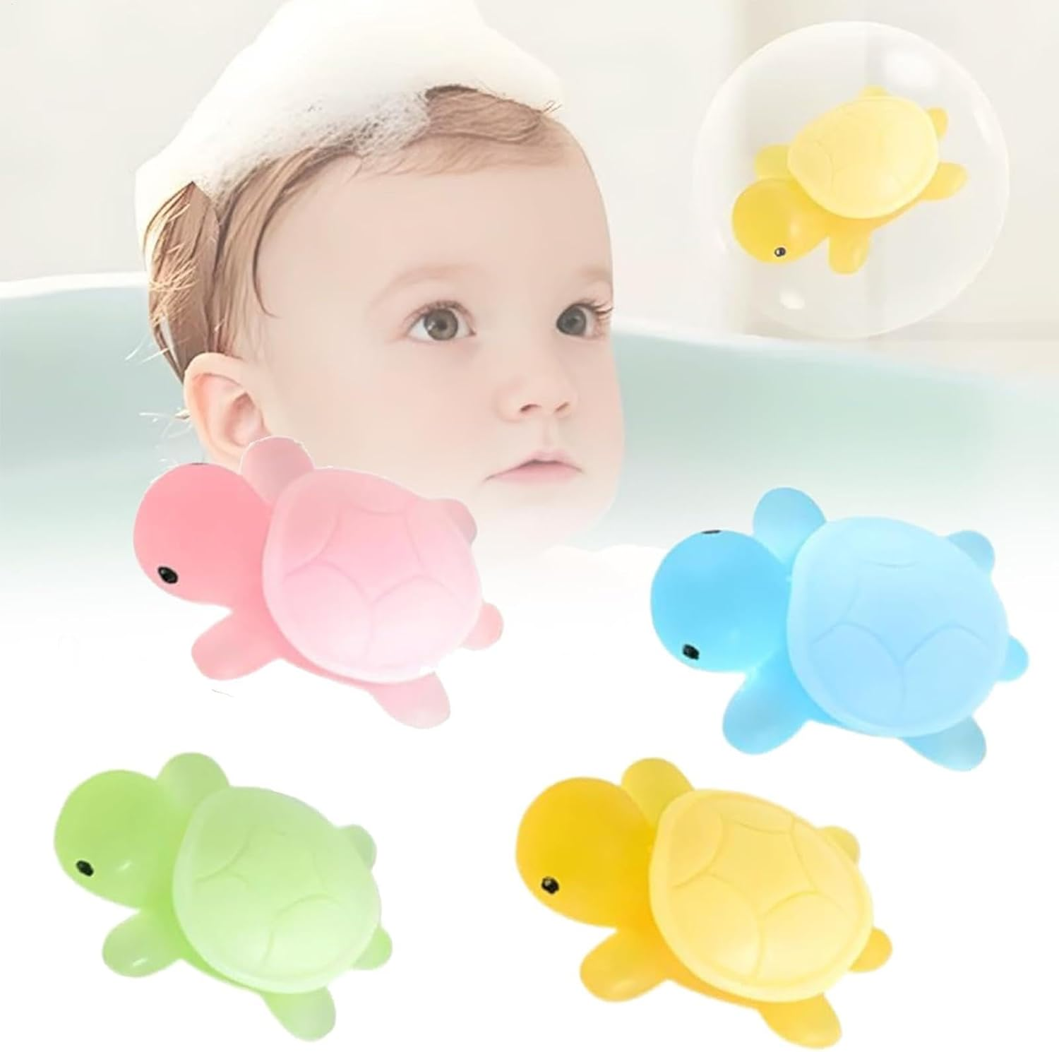 Jinyilwn Handmade Kids Soap - Kids Bath Soap, 4X Turtle Shape Creative Cute Soap | Cleansing Moisturizing Cleanser, Natural Mild Body Wash for Boys and Girls, Home Bathroom Use image number 6