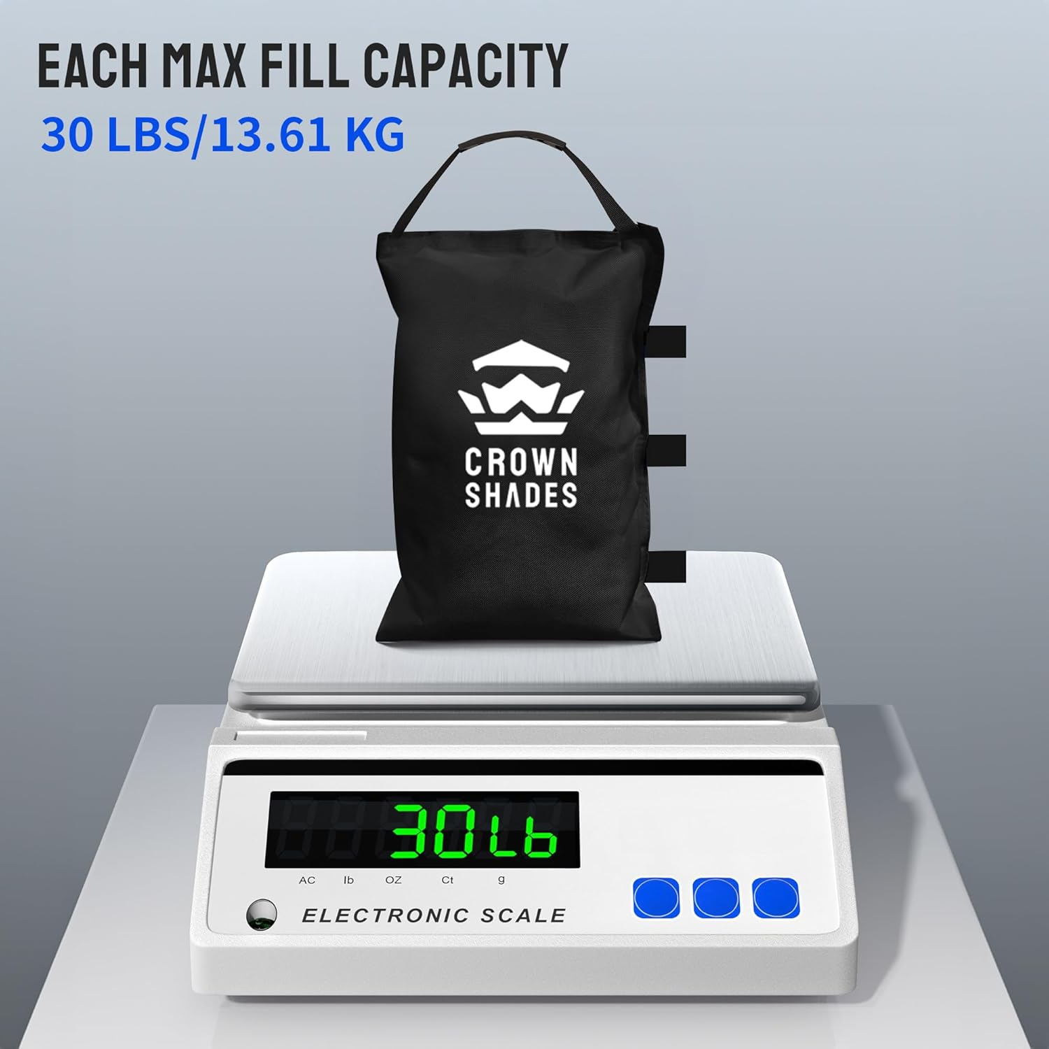 Crown Shades Sand Bags for Canopy Legs (120 LBS) Sandbags for Weight, Canopy Weights, Pop up Tent Weights Bags, Black (Unfilled) image number 5