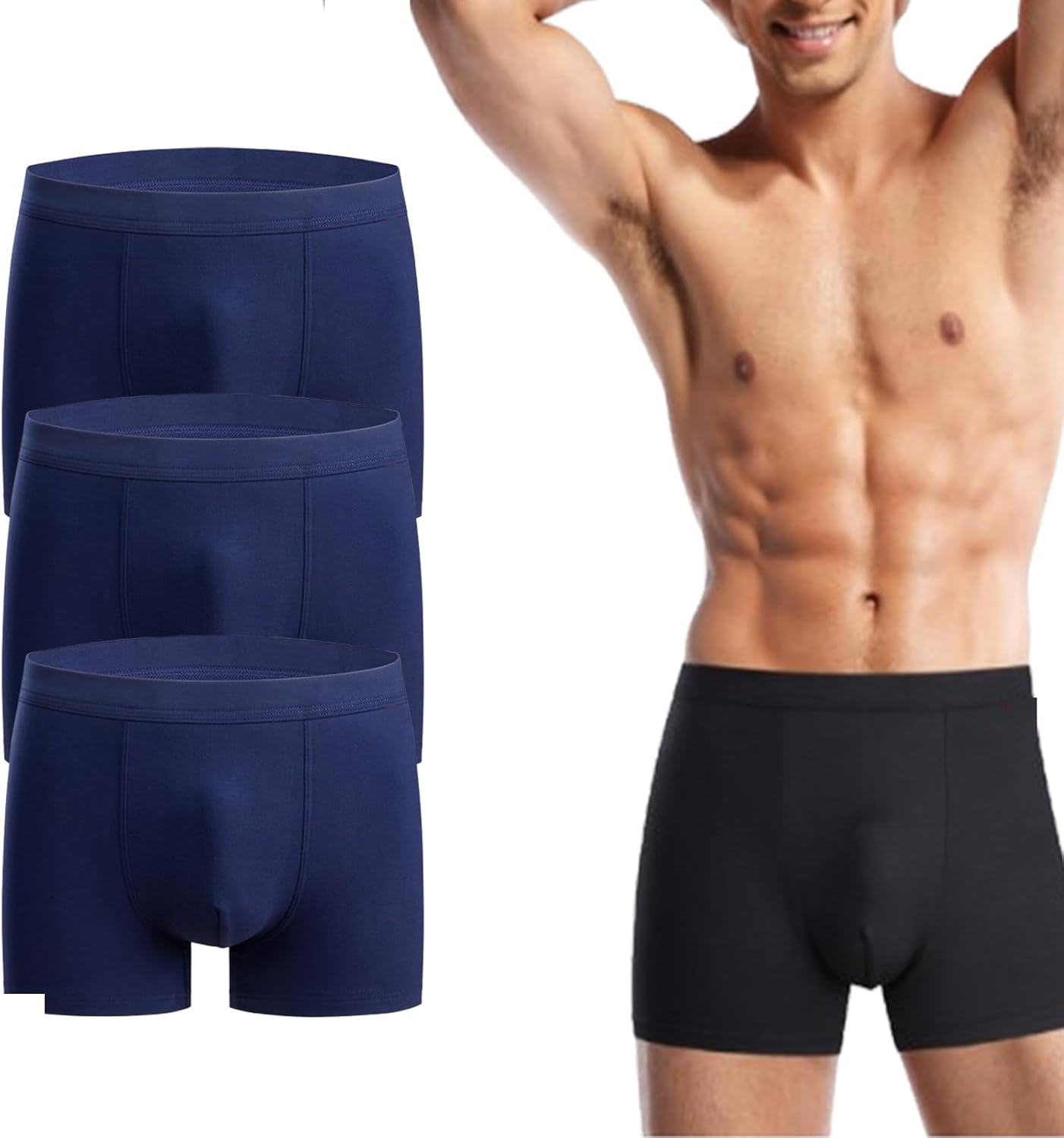 Octipa Men'S Ultra-Absorbent Incontinence Boxer Briefs,3/4Pcs Octipa Mens Incontinence Underwear