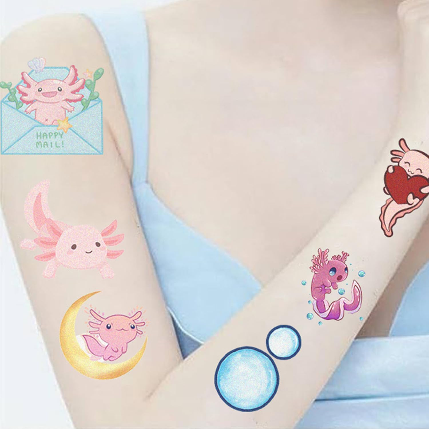 20Pcs Sea Animal Tattoo Stickers Party Favors Funny Face Stickers Creative Decoration Stickers Masquerade Accessories image number 2