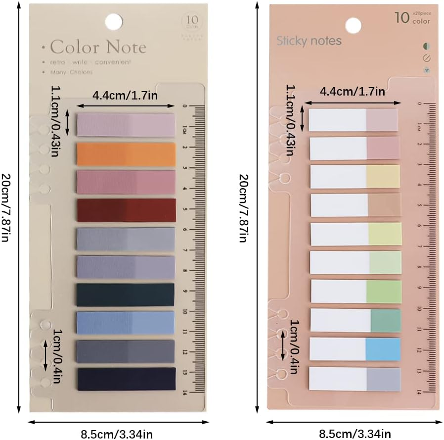 1600 PCS Sticky Index Tabs, Annotation Book Markers Tabs, Tabs for Annotating Books Supplies, Writable Page Notes, Morandi Aesthetic Sticky Tabs for Reading File Classify Page Marking image number 6