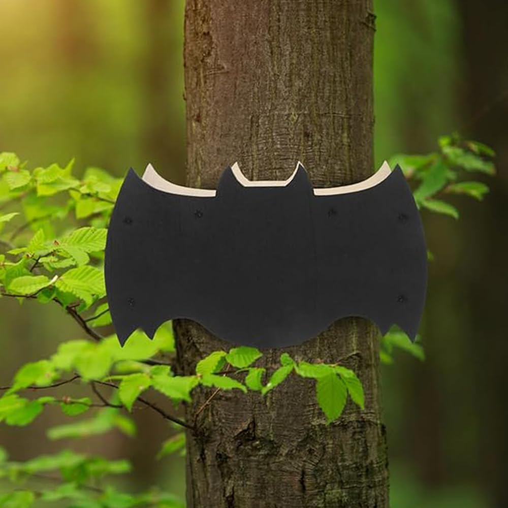 LSHPG 1 PCS Bat House,Handcrafted Wooden Weather Proof Easy Bat House Kit Bat,Bat Shaped Bat Shelter, for Outdoors and Attracting Bats image number 4