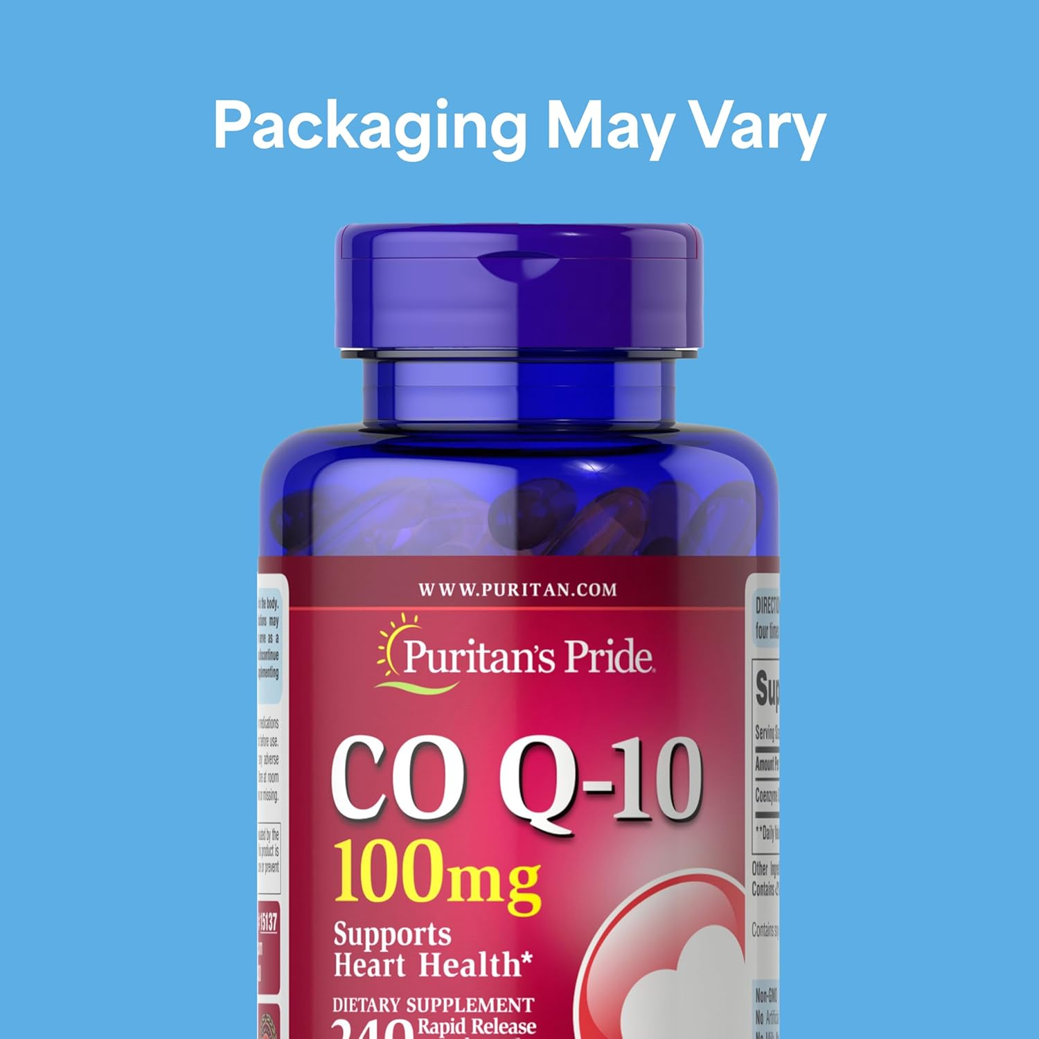 Puritan'S Pride, Qsorb Coq10 100 Mg Supports Heart Health Total 2 Pack of 240 Softgels, 480 Count