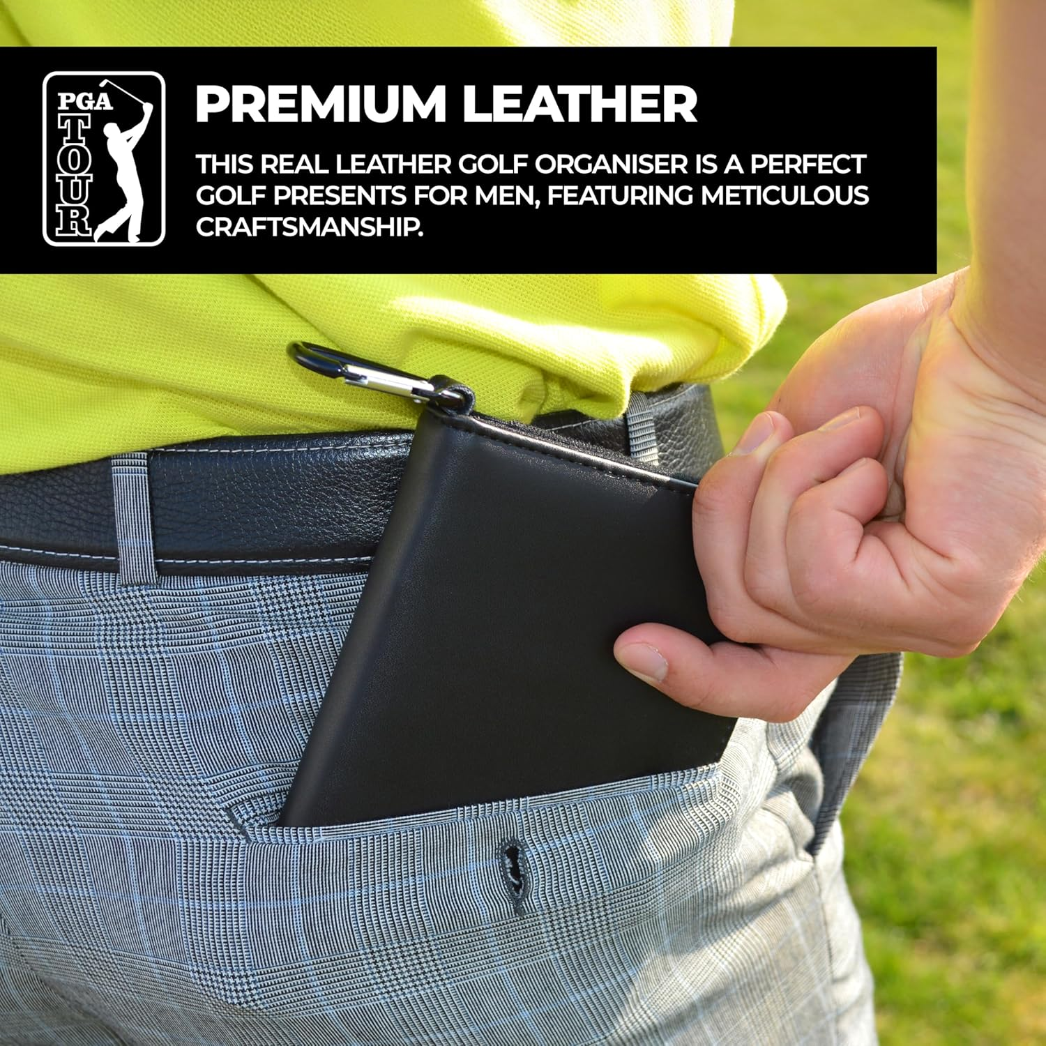PGA Tour Golf Leather Organiser - Black image number 4