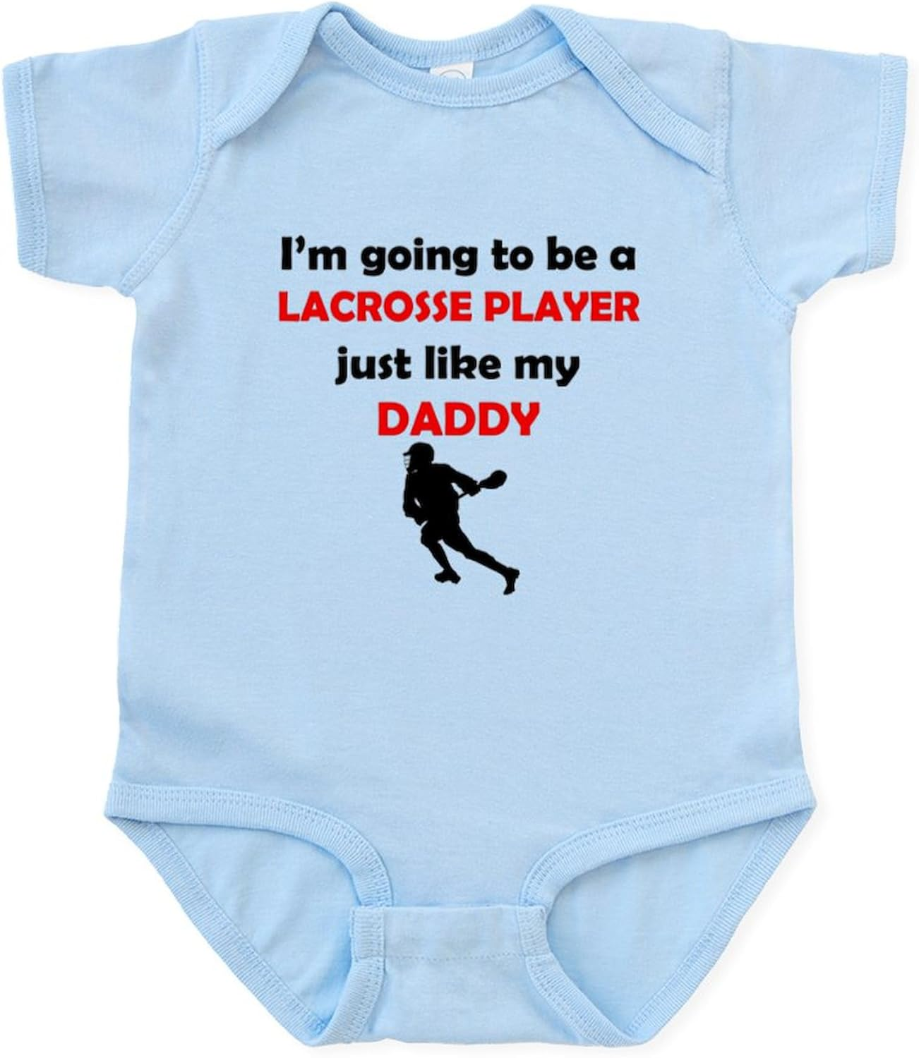 Cafepress Lacrosse Player like My Daddy Body Suit Light Infant Bodysuit Baby Romper Sky Blue image number 2