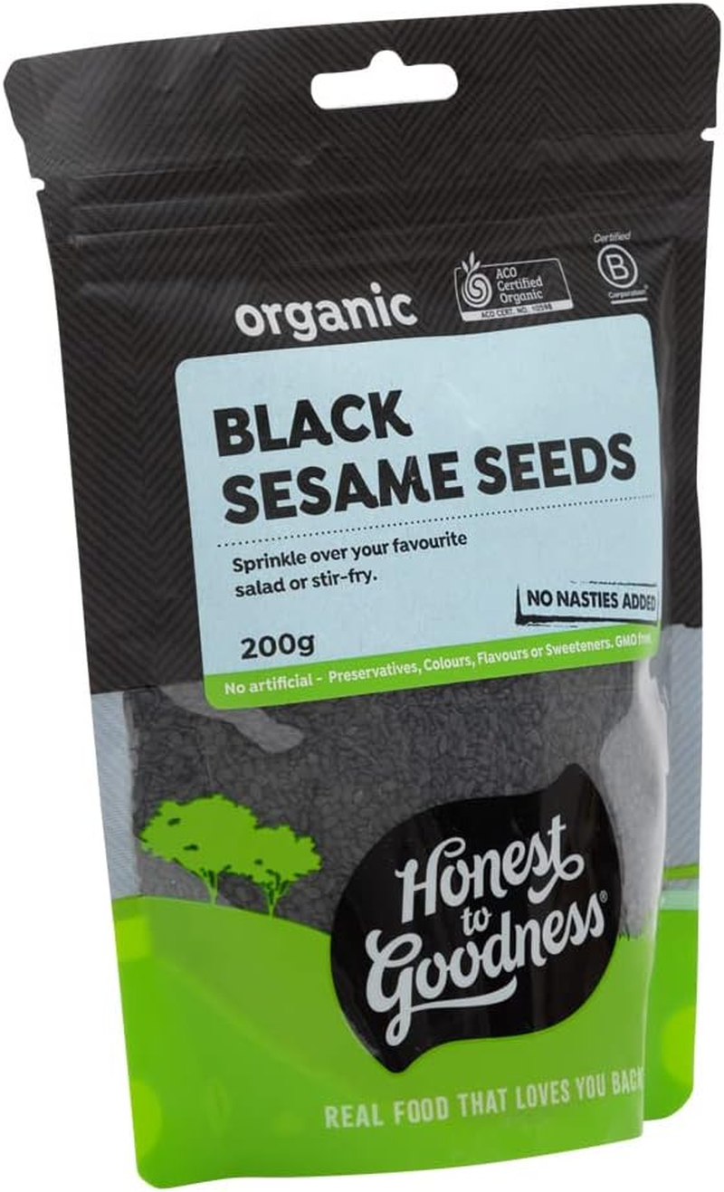 Honest to Goodness, Organic Black Sesame Seeds, 200 Grams - a More Robust Nutty Flavor and Aroma. Adding Depth and Complexity to a Variety of Dishes. a Pantry Staple. image number 4