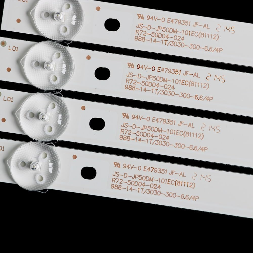 2TV(16PCS) for 50" LCD TV JS-D-JP50DM-101EC(81112) R72-50D04-024 988-14-1T/3030-300-6.6/4P 94V-0 E125436JF-AL 988Mm 10Leds 6V (Color : 1Tv(8Pcs)) - 2Tv(16Pcs) image number 2