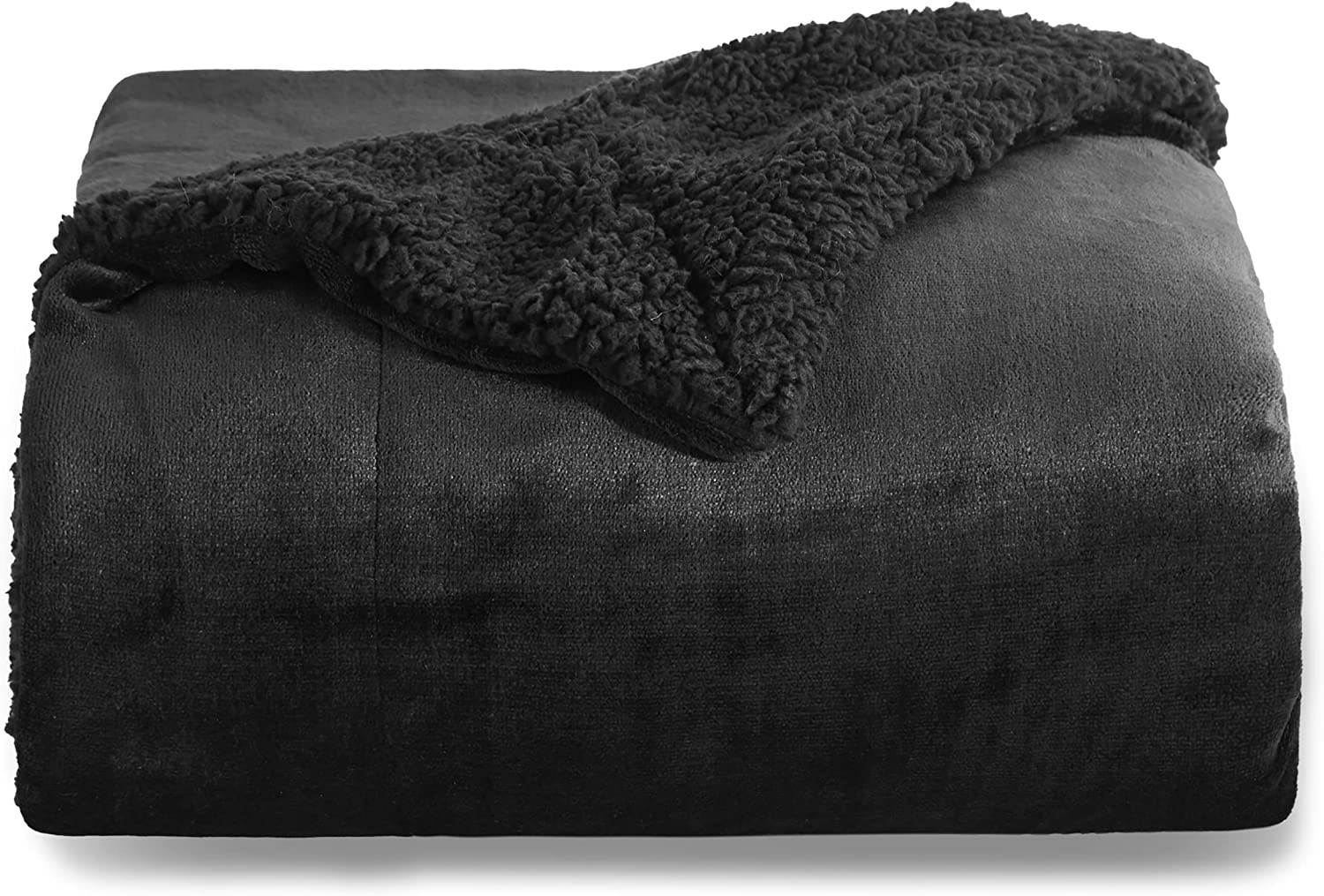 Bedsure Sherpa Fleece Blanket Twin Size for Bed - Thick and Warm, Soft Fuzzy Plush Twin Blanket for Winter, Grey, 60X80 Inches