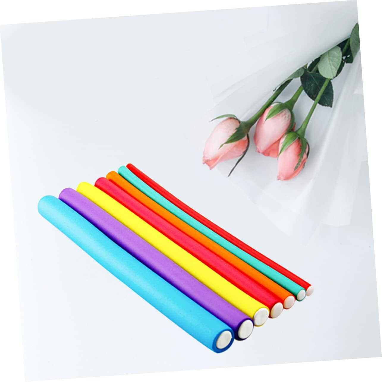 DECHOUS 20Pcs Hair Curling Flex Rods Spiral Curl Sticks Heatless Cold Wave Hair Rollers Multifunctional Styling Tool with Random Colors Random Color image number 5