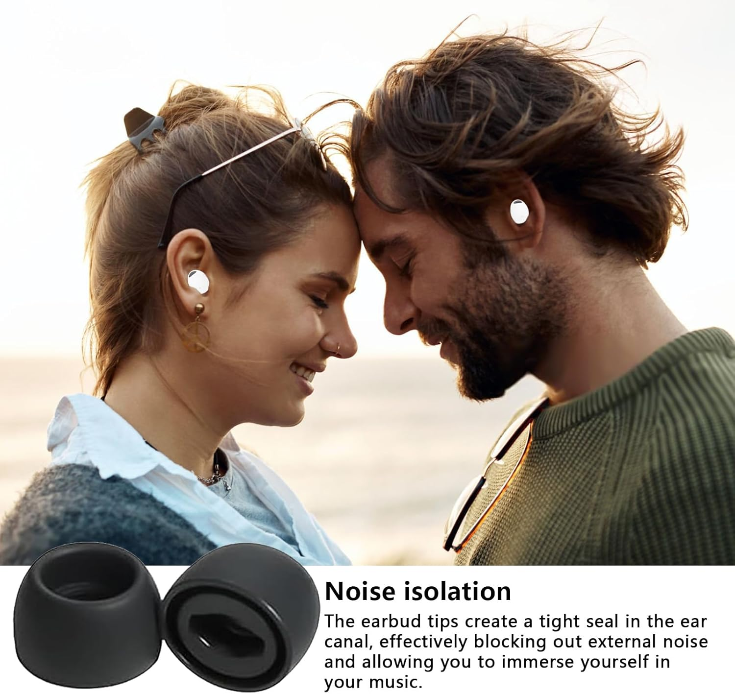 6 Pair Ear Tips for Galaxy Buds Pro, Replacement Silicone Eartips and No Impact Affect Headphone Charging, Noise Reduction & anti Slip Earplugs Compatible with Samsung Earbuds, S/M/L (Black) image number 5