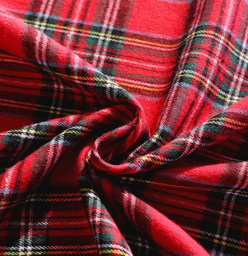 Anaado Red Christmas Table Cloth Rectangle, Xmas Table Cover for Christmas Decorations, Parties, Dinning, 55''X70'' image number 4