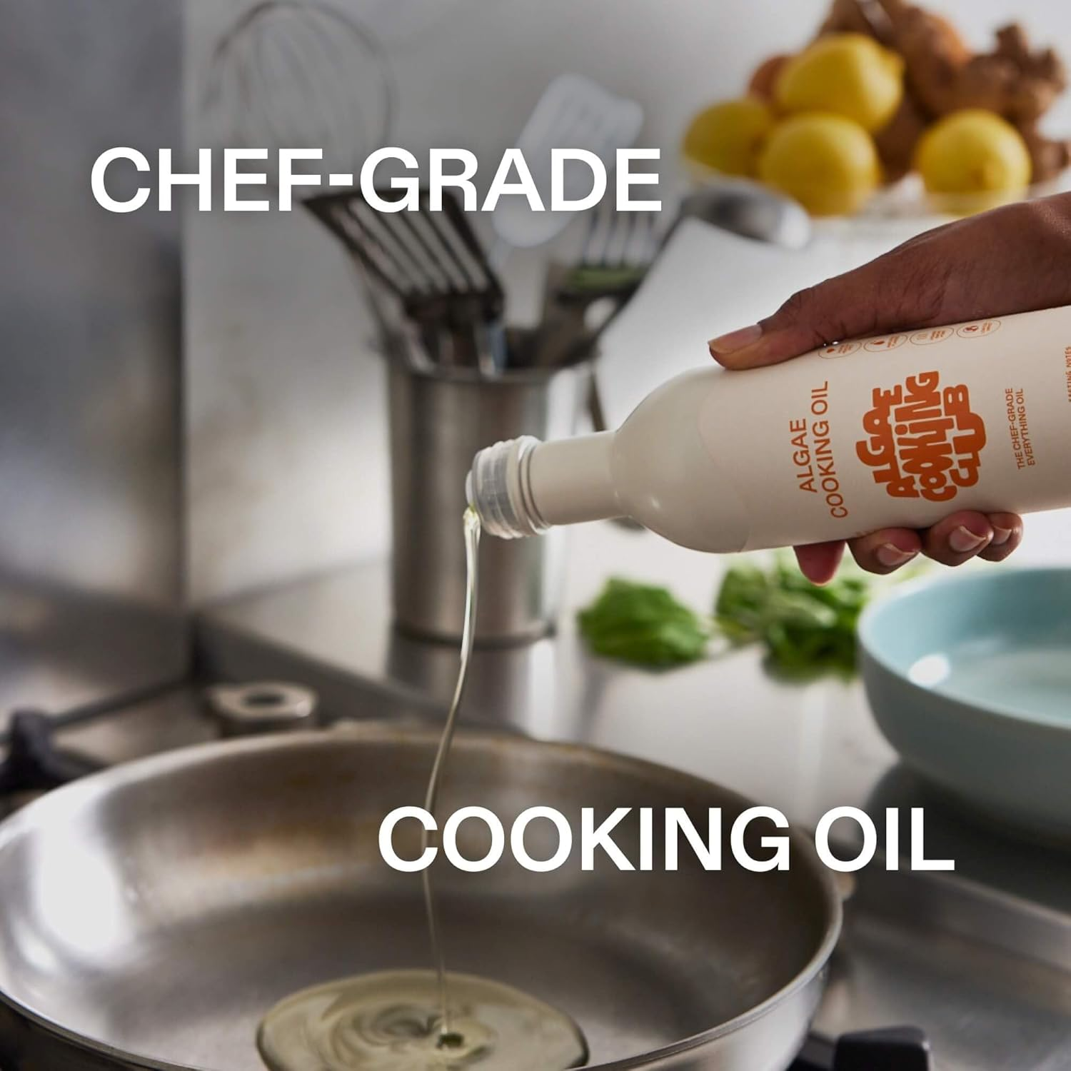 Algae Cooking Club Chef-Grade 100% Algae Cooking Oil, 535 F High Smoke Point, High Oleic, Neutral, Seed-Oil Free, Versatile, Frying, Grilling, Baking and Salads (1, 16, Fl Oz) image number 3