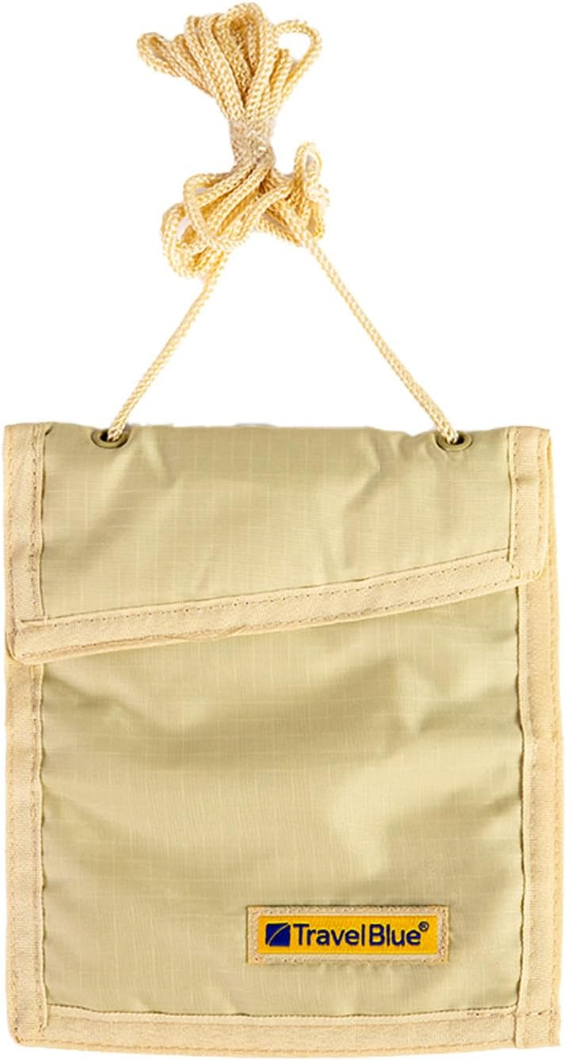 Travel Blue Neck Pouch for Men & Women (Ultraslim)