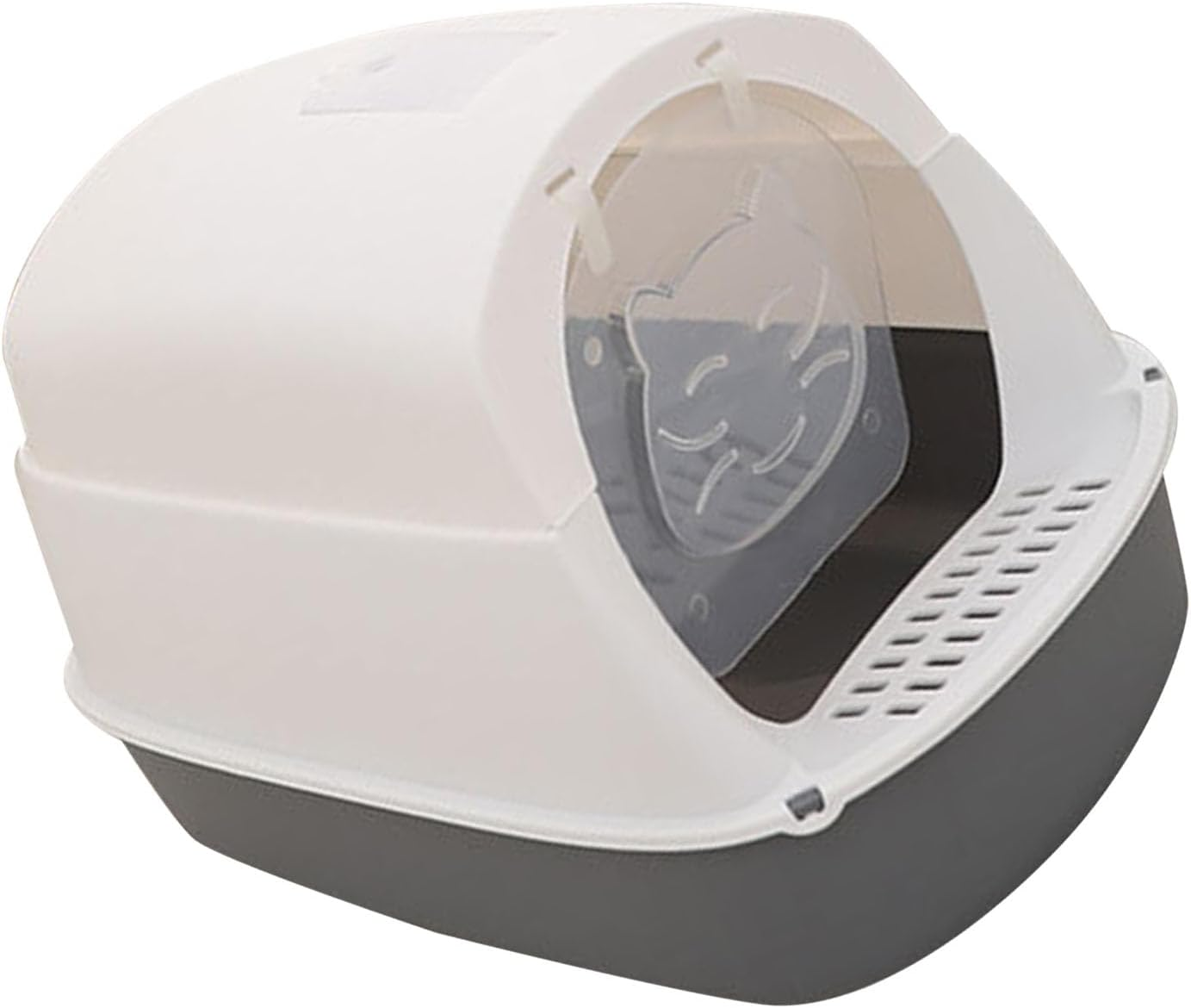 Enclosed Cat Litter Box, Sturdy Structure Odor Proof Scratch Resistant Kitten Toilet Box Cat Potty, Portable Cat Toilet Enclosed Litter Box Kitten Toilet for Indoor Cats Grey