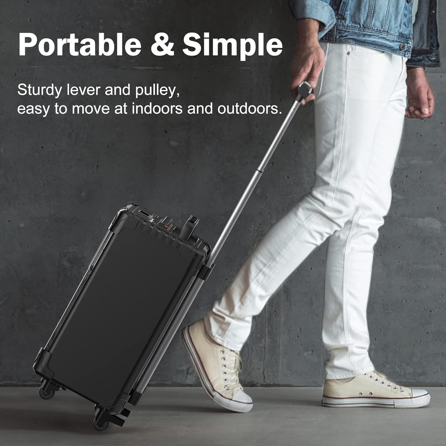 JYX Karaoke Machine with 2 Wireless Microphones for Adults, 10" Subwoofer Portable Bluetooth Karaoke Speaker with Party Lights & Bass/Treble/Echo Adjustment, Supports TWS/USB/TF Card/Aux/Rec image number 5