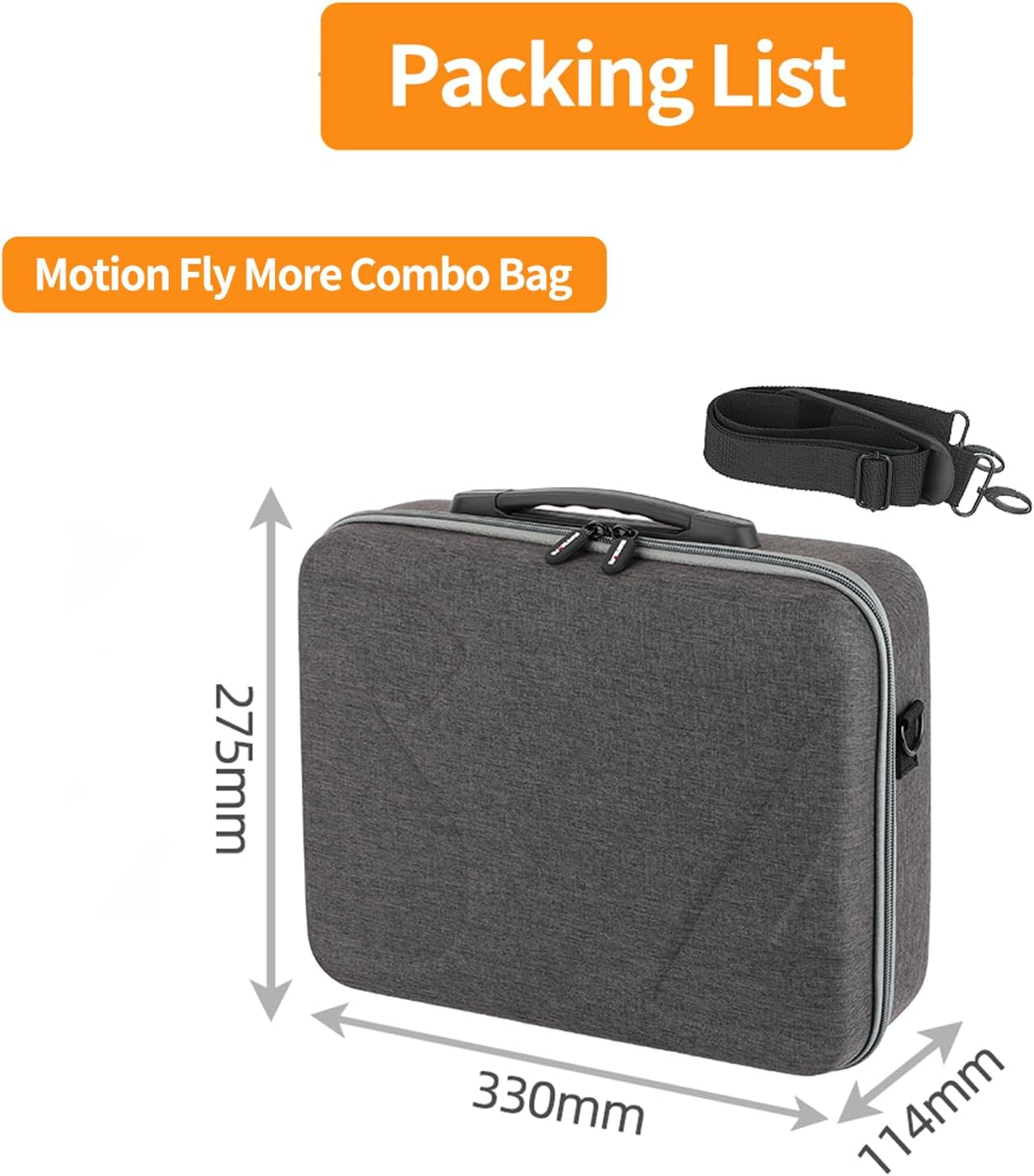 ZJRXM Neo Goggles N3 Bag, Portable Travel Bag, Portable Storage Carry Bag for DJI Neo Goggles N3, RC Motion 3 and Neo Accessories, Darkgray, 33 * 27.5 * 11.4Cm image number 3