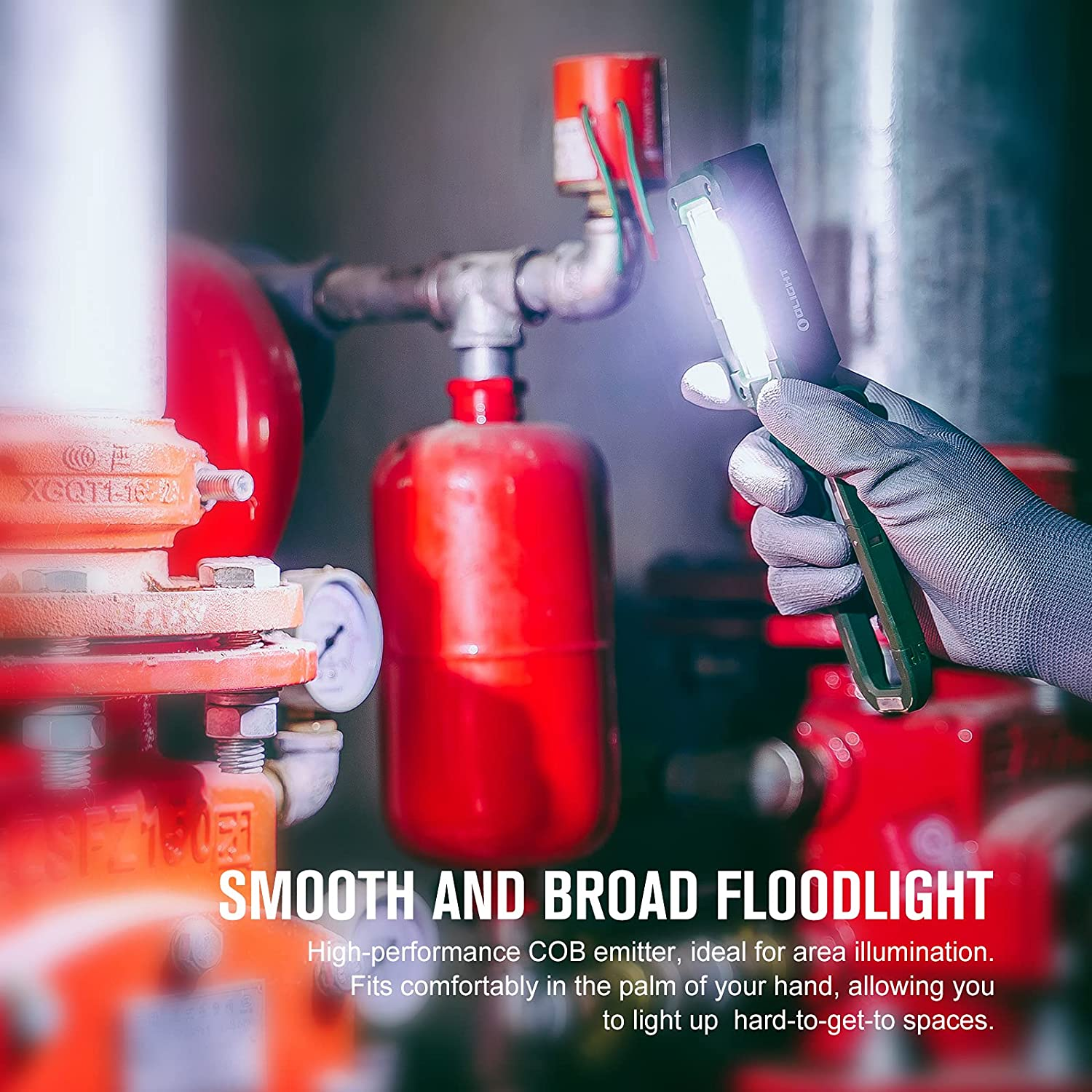 OLIGHT Swivel COB LED Work Light Adjustable Portable Handheld Torches Max400 Lumens Rechargeable IPX4 Waterproof Max 90H with Magnetic Base and Hanging Hook(Moss Green) image number 5