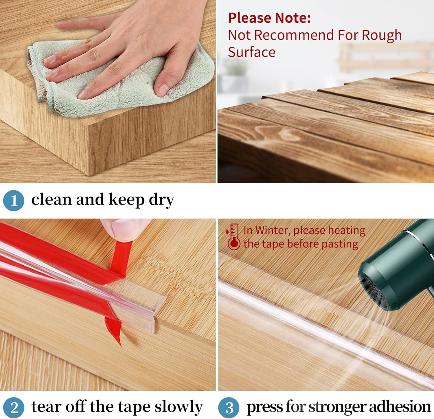 Edge Protector Baby Proofing Corner Protectors, 19.7Ft Clear Silicone Guards Strip Child Safety Edge Covers Bumper for Table, Cabinets, Crib, Sharp Edge Protector with 4 Pack Corner Guards image number 3