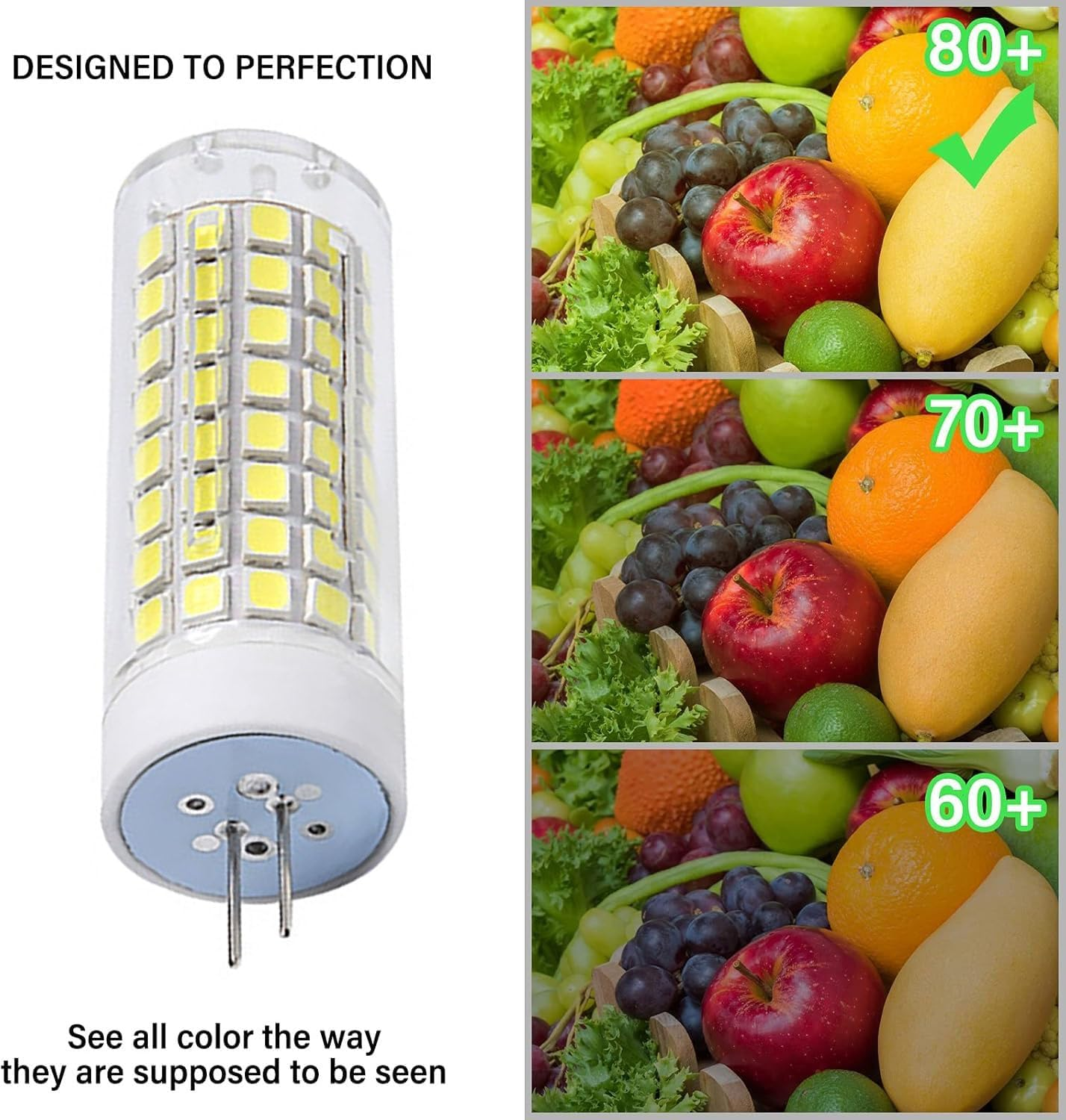 G8 LED Bulb 220-240V AC 10W Equivalent to 100W Halogen Bulb, T3 JC Type Bi-Pin Base, 1000 Lm, 4 Pack for Home Lighting, Dimmable(Cool White) image number 4