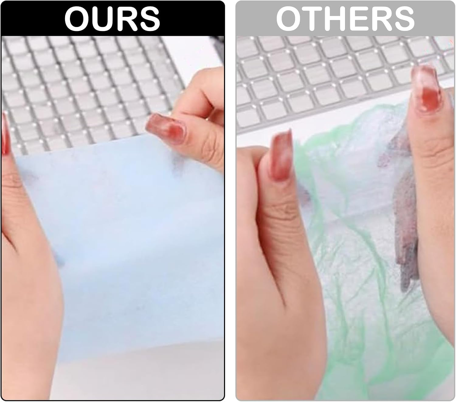 200Pcs Nail Dust Collector Filters - Breathable Non-Woven Paper for Multifunctional Nail Vacuum Accessories - Self-Resizing and Blue image number 4