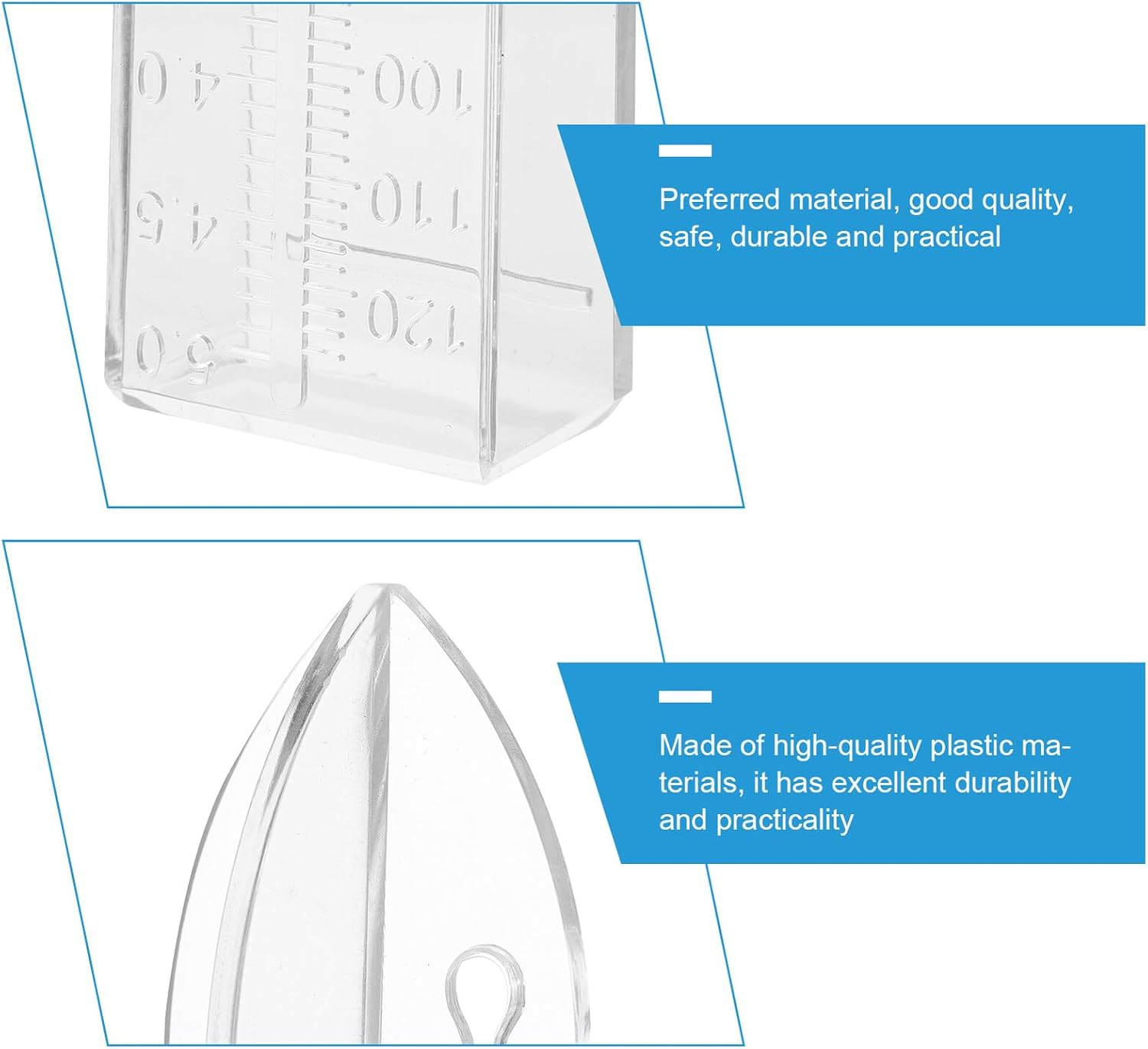 STAHAD Plastic Rain Gauge with Enlarged Scale for Outdoor Use and Practical Rainfall Measuring for Garden and Lawn Read High-Definition Numbers Simple Installation Rain Gauge Holder image number 3