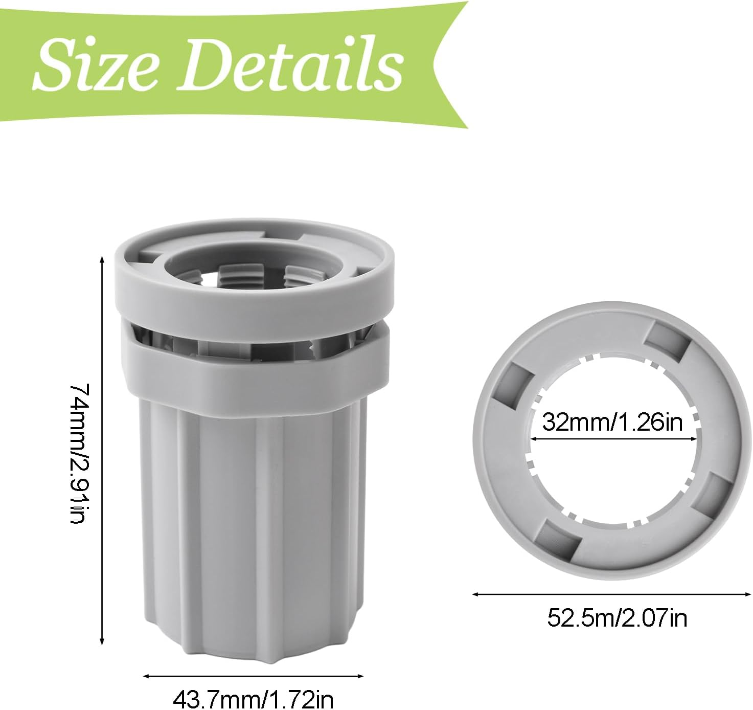 UFURMATE Tap Mounting Nut, 2 Pieces ABS Plastic Tap Lock Nuts Quick Installation Faucet Anti-Loosening Nut Hot Cold Water Tap Lock Nuts for Kitchen Bathroom (32 Mm) image number 4