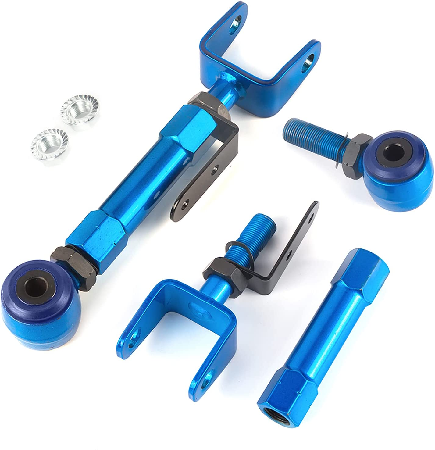 KSP Rear Camber Arms for 2002-2006 CR-V and 2003-2011 Honda Element, Upper Control Rod Adjustable -2&deg; to +4&deg; (Degree) Suspension Kits, 2PC