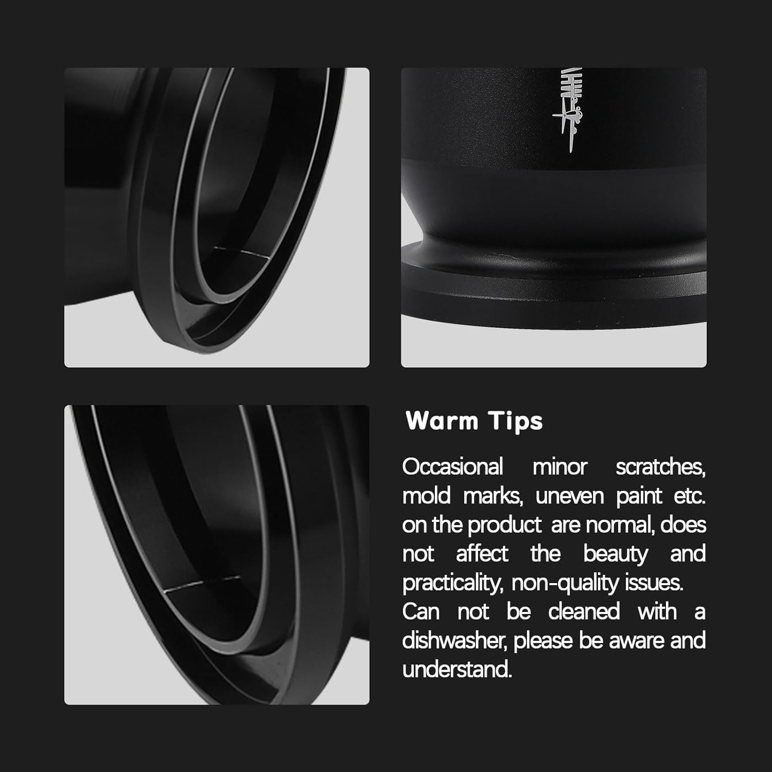 MHW-3BOMBER 51-54Mm Blind Shaker Espresso Coffee Powder Receiver Container Espresso Grounds Cup 51Mm/53Mm/54Mm，Black DR5504B image number 5