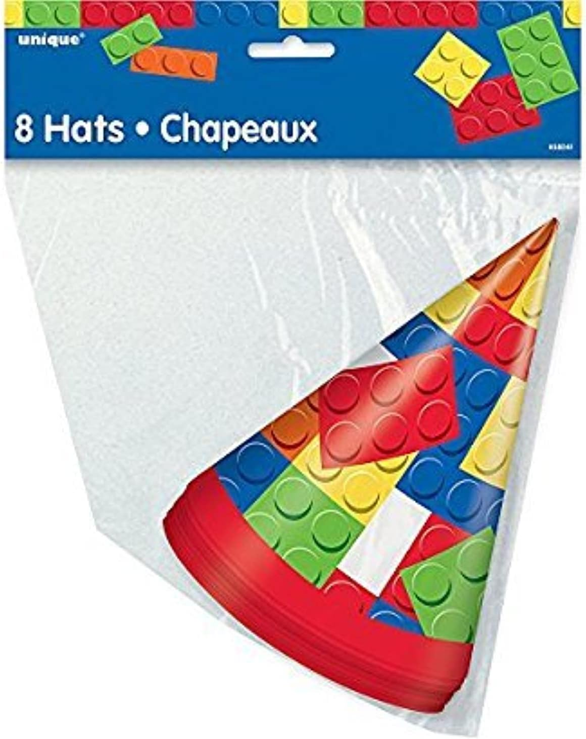 (Party Hats) - Building Blocks Party Hats, 8Ct image number 1