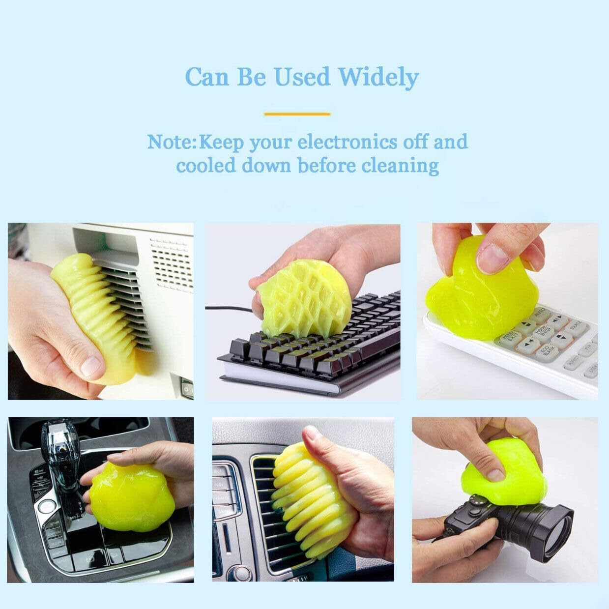 Dust Dirt Cleaning Gel Slime Super Clean Magic Car Laptop Keyboard Home Cleaner, Reusable Keyboard Cleaner, Safe on All Surfaces