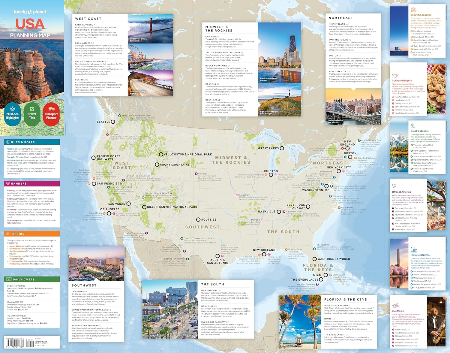 Lonely Planet USA Planning Map image number 1