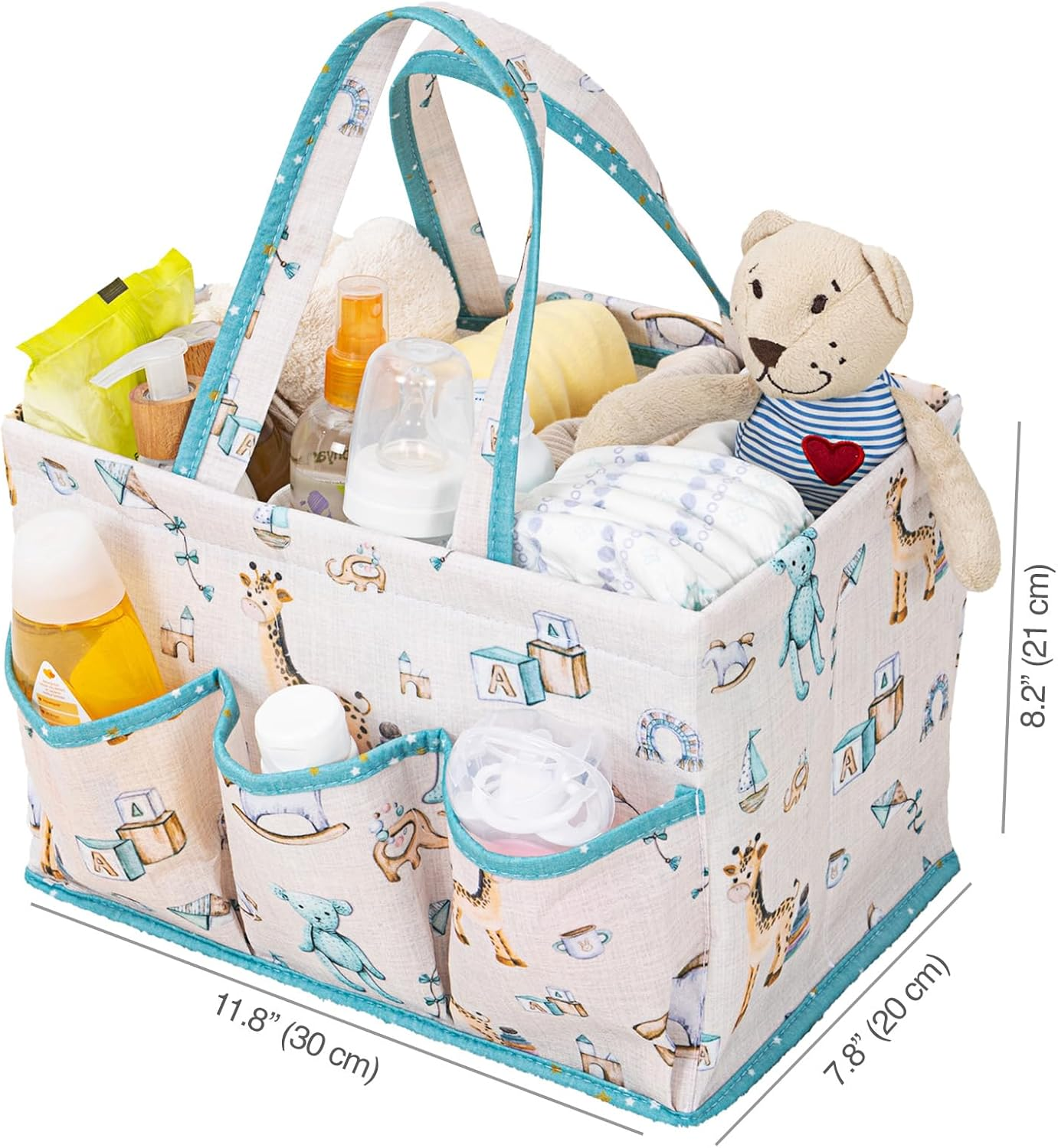 Baby Caddy Diaper Bag - Multi-Function Travel Changing Bag for Baby Care, Large Capacity, Stylish and Durable (Blue)