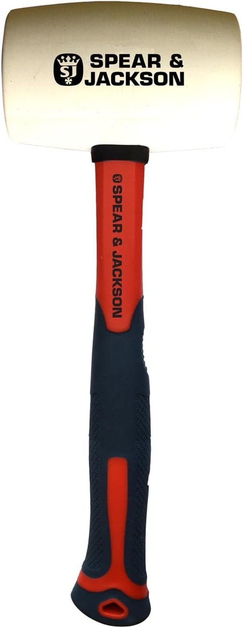 Spear & Jackson RUBBER MALLET - WHITE, FIBREGLASS HANDLE 450G SJ-WRM16FG