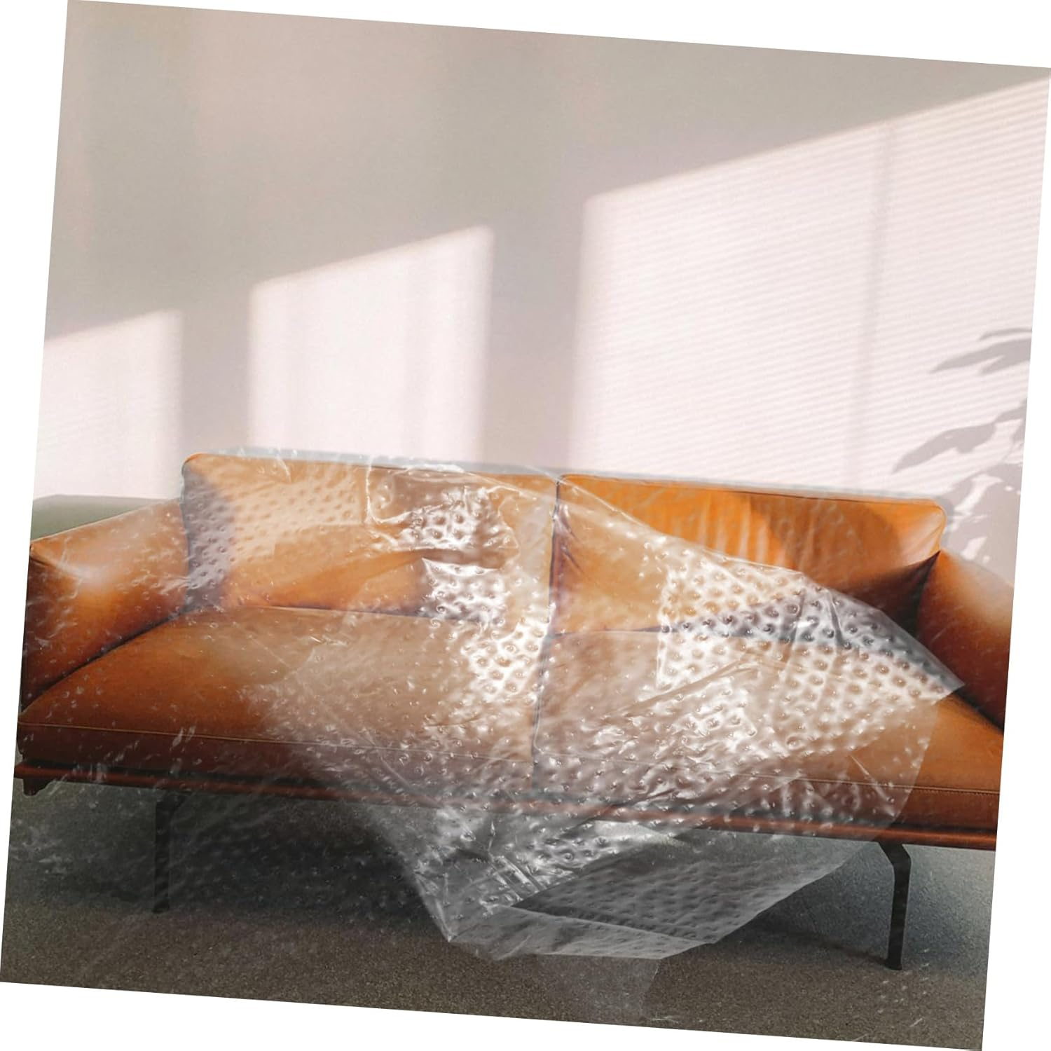 DOITOOL 3Rolls Pre-Taped Dust Protective Film Painters Plastic Covering for Car Auto Body Painting Adhesive Masking Film Sealer image number 4